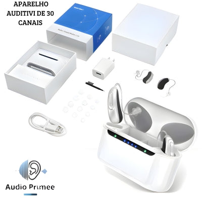 Aparelho de Auvido  RIC de 16 canais Recarregável Bluetooth Digital