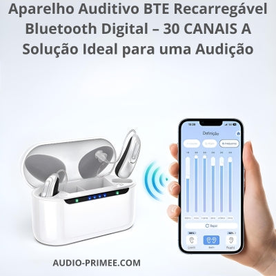 Aparelho Audição RIC 16 Canais Recarregável Bluetooth Digital